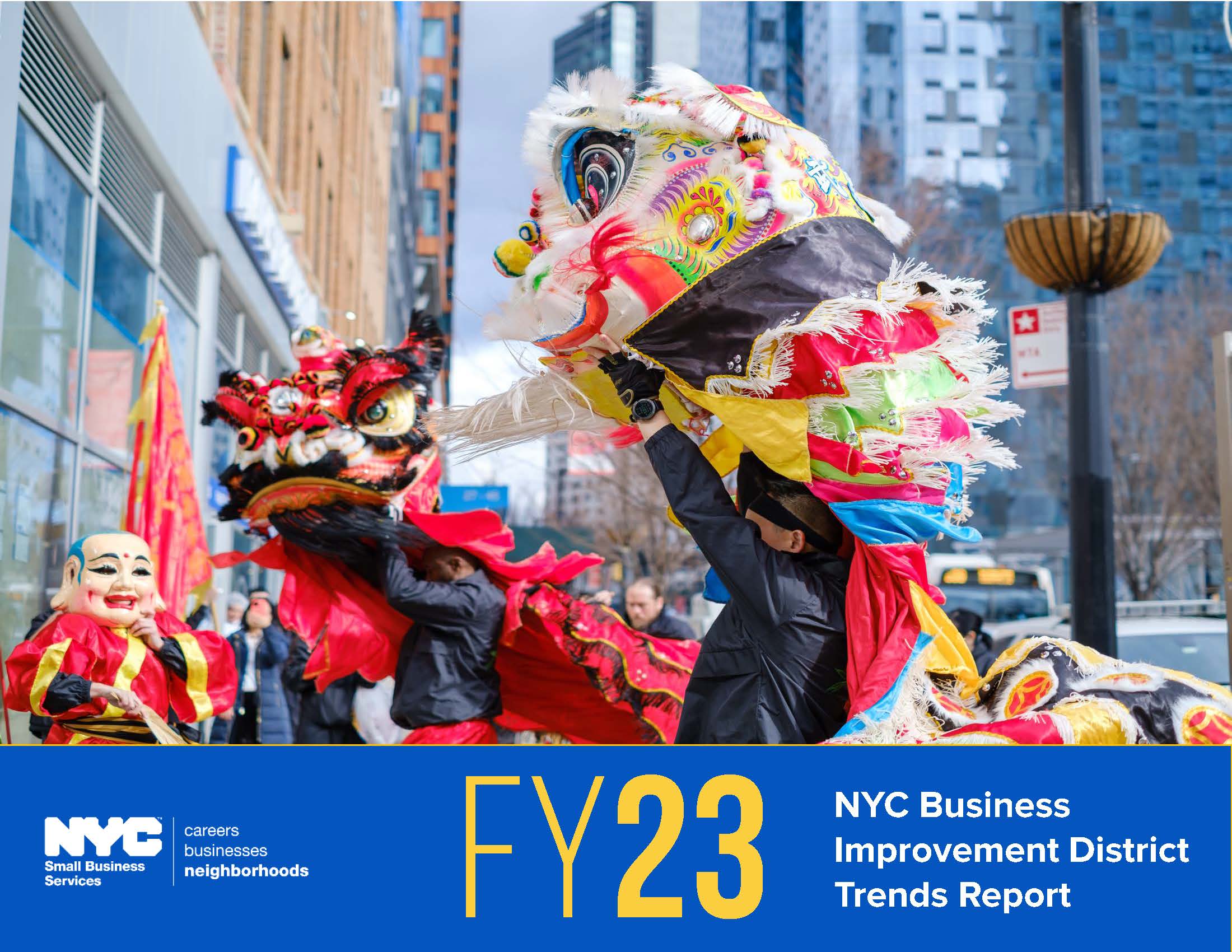 FY23 NYC Business Improvement District Trends Report cover