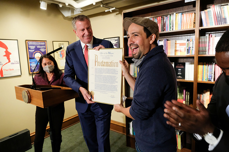 Transcript Mayor de Blasio Delivers Remarks at the Reopening of the Drama Book Shop with Lin Manuel City of New York