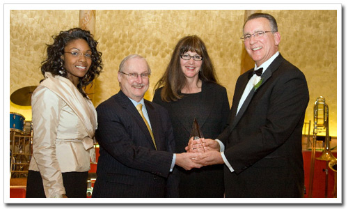 Twila Evanson, Lutheran Social Services board member; Commissioner Mattingly; Children’s Services’ Eileen Rutter and Lutheran Social Services President & CEO Ronald Drews.