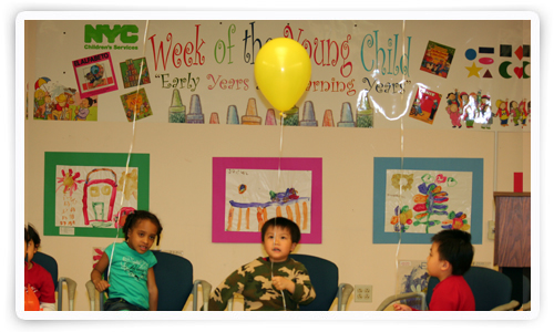 Balloons for everyone at the launch of the Week of the Child