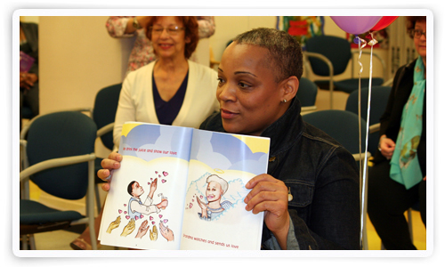 Children's book author Vernice Cole reading to the children.