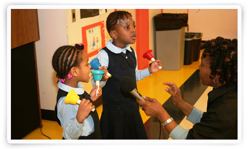 196 Albany Avenue Day Care Center students Tanyiah and Kayla and their teacher Ms. Ava Jolley perform at the 2011 Week of Child launch. 196 Albany Avenue Day Care Center students Tanyiah and Kayla and their teacher Ms. Ava Jolley perform at the 2011 Week of Child launch.