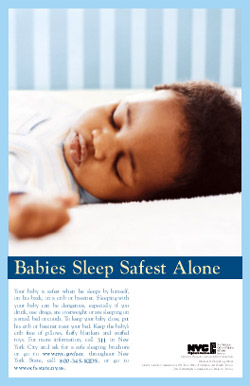 "Babies Sleep Safest Alone" Public Education Campaign 