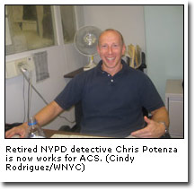 Retired NYPD detective Chris Potenza is now works for ACS. (Cindy Rodriguez/WNYC)