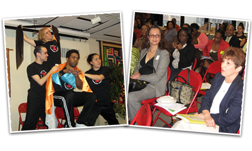 Big
Apple Playback Theater gives their interpretation of a participant's experience with the foster care
system.