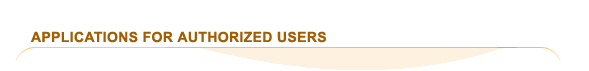 Applications for Authorized Users