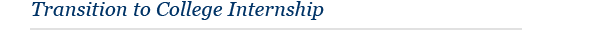 Transition to College Internship