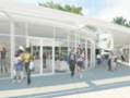 Brooklyn Botanic Garden - Visitor Center View Through Breezeway