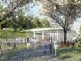 Brooklyn Botanic Garden - Visitor Center View From Cherry Walk