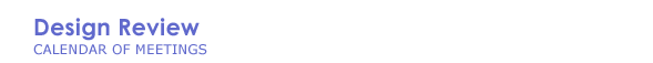 Calendar of Meetings