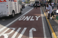 bus lane on grand concourse