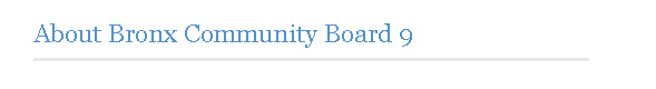 About - Bronx Community Board 9