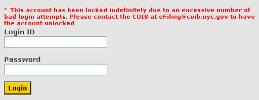 Exceeded Login Attempts Screen Shot