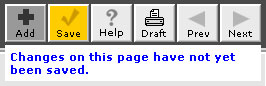 Changes on this page have not been saved