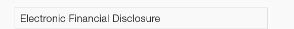 Electronic Financial Disclosure