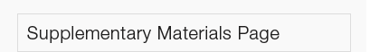 Supplementary Materials Page