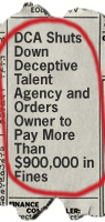 DCA Shuts Down Deceptive Talent Agency and Orders Owner to Pay More Than $900,000 in Fines