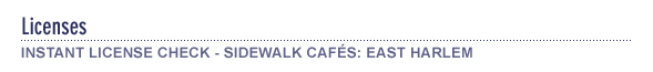 License Check Sidewalk Cafes - Queens