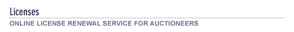 Online License Renewal Service for Auctioneers