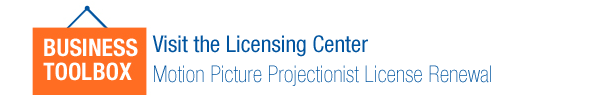 Online License Renewal Service for Motion Picture Projectionists
