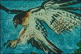 The Seasons: Wildlife and Vistas of Ft. Tyron and Inwood Hill Parks, Mosaic Frieze, bronze, concrete, 2001