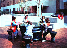 Sound Playground, Steel, bronze, concrete, 1992