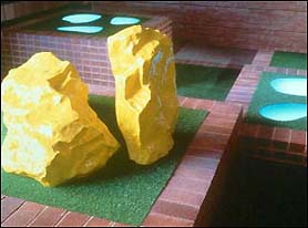 West Side High School Park, Brick, artificial turf, Plexiglas, fiberglass, paint, 1999