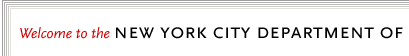 Welcome to the New York City Department of