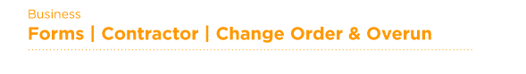 Change Order & Overruns