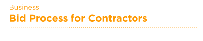 Bid Process for Contractors