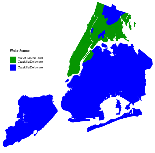 Map of planned Croton distribution for October 1, 2018