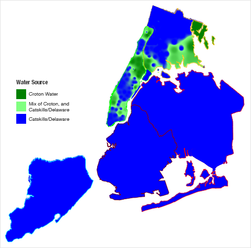 Map of planned Croton distribution for October 1, 2018