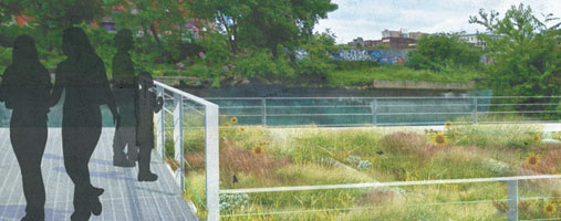 Proposed rendering of the Gowanus Sponge Park