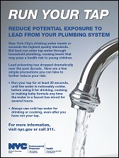 an image of New York City's Run Your Tap awareness campaign poster