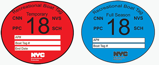 Recreational Boat Tags. Temporary and Full Season.