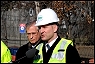 A couple working Clove Road Water Main Restoration