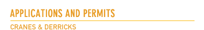 Applications - Cranes and Derricks