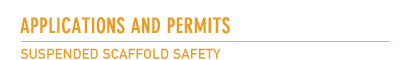 Applications - Suspended Scaffolds