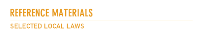Reference Materials - Local Laws