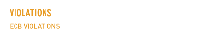 ECB Violation Reference Guide Part I - Understanding Your ECB Violation