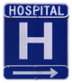 hospital entrance sign