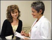 teen and doctor
