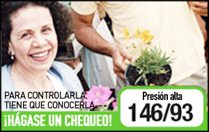 La presión alta (hipertensión) 164/93: para controlarla tiene que conocerla. Hagarse un chequeo!