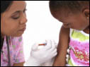 child getting a vaccination