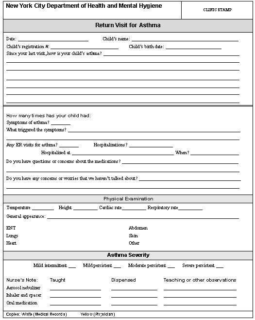 Return Visit Form