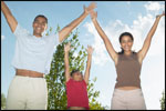 family jumping