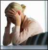 woman looking stressed