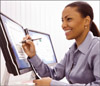 woman at computer