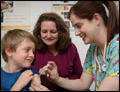 child getting immunization