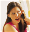 woman making phone call